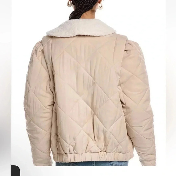 Blank NYC Warm Hearts Quilted Sherpa Jacket Small NWT Designer - Picture 2 of 6